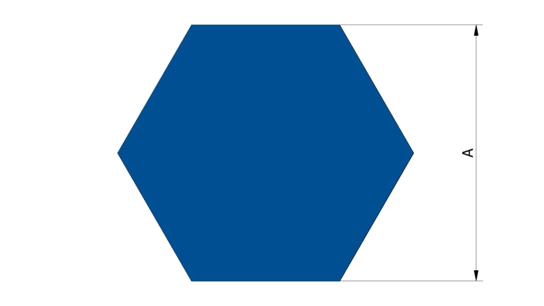 Hexagon bar 9mm Brass CW614N